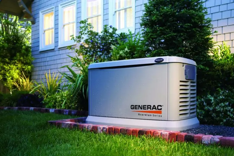 Residential Generac standby generator installed outside a home