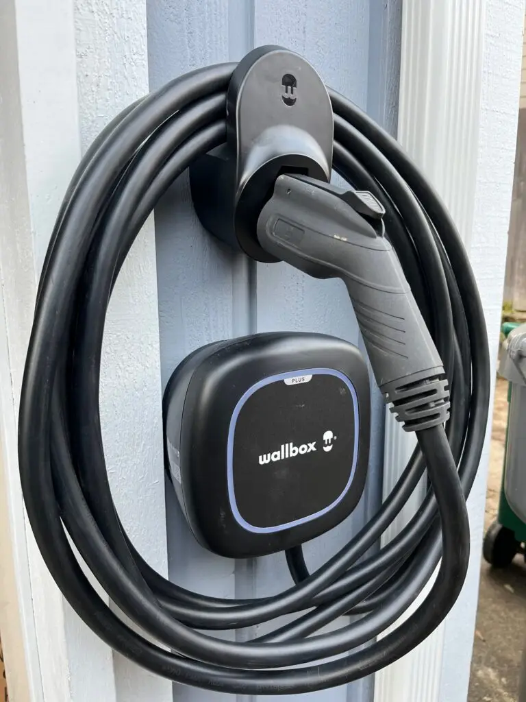 Level 2 EV charger installed by Ohana Electric WA.